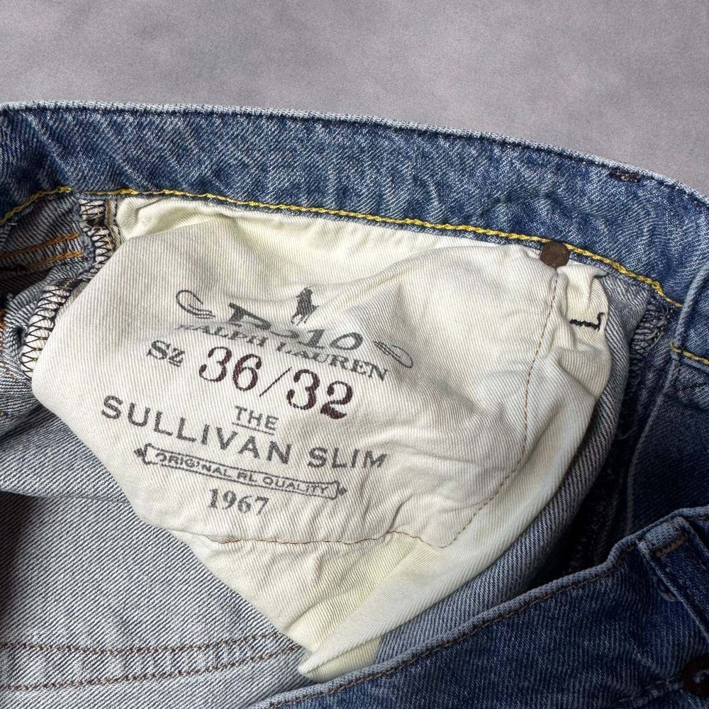 Polo Ralph Lauren Jeans Mens 36x30 Light Wash Blue 90s Vintage Straight Leg - Picture 8 of 14